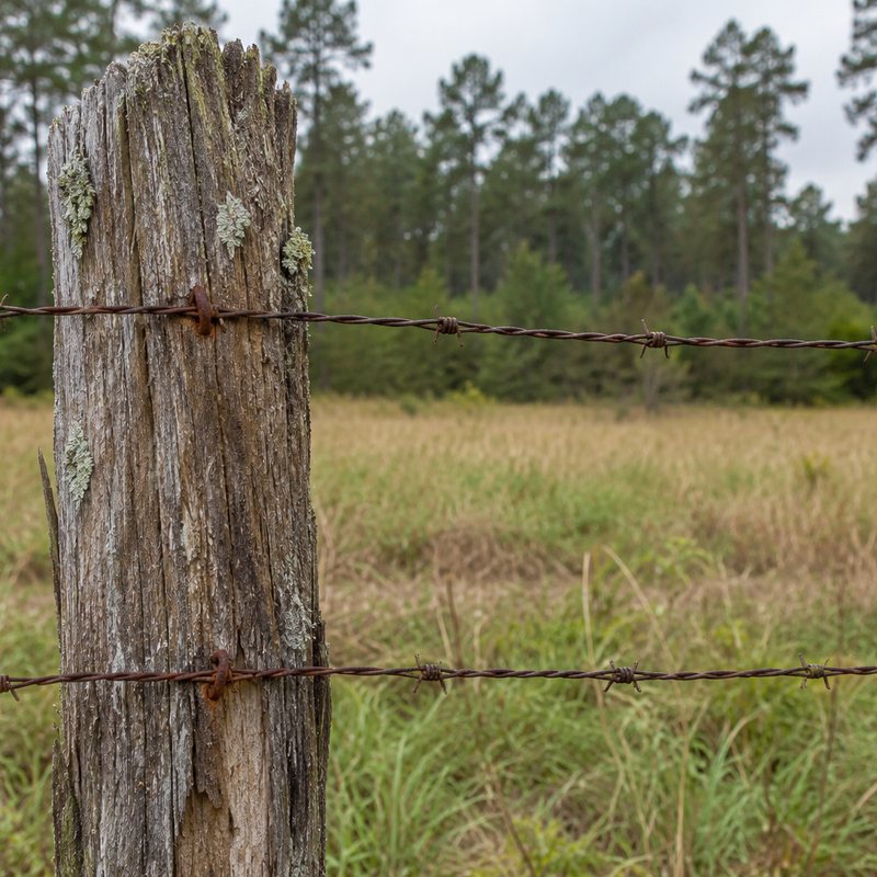 Fence post and pasture